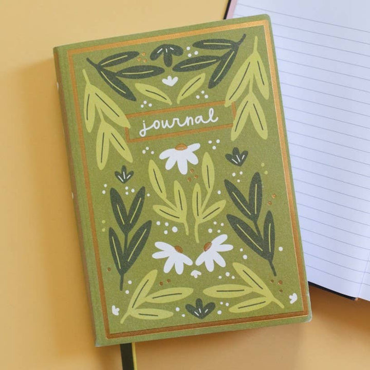 Green Floral Journal