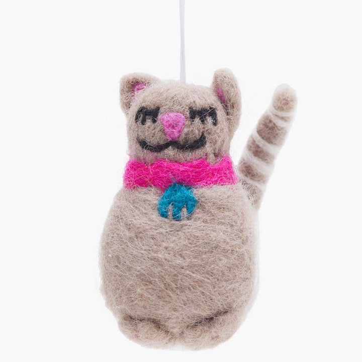 CAT TAN Felt Ornament - Merry Piglets