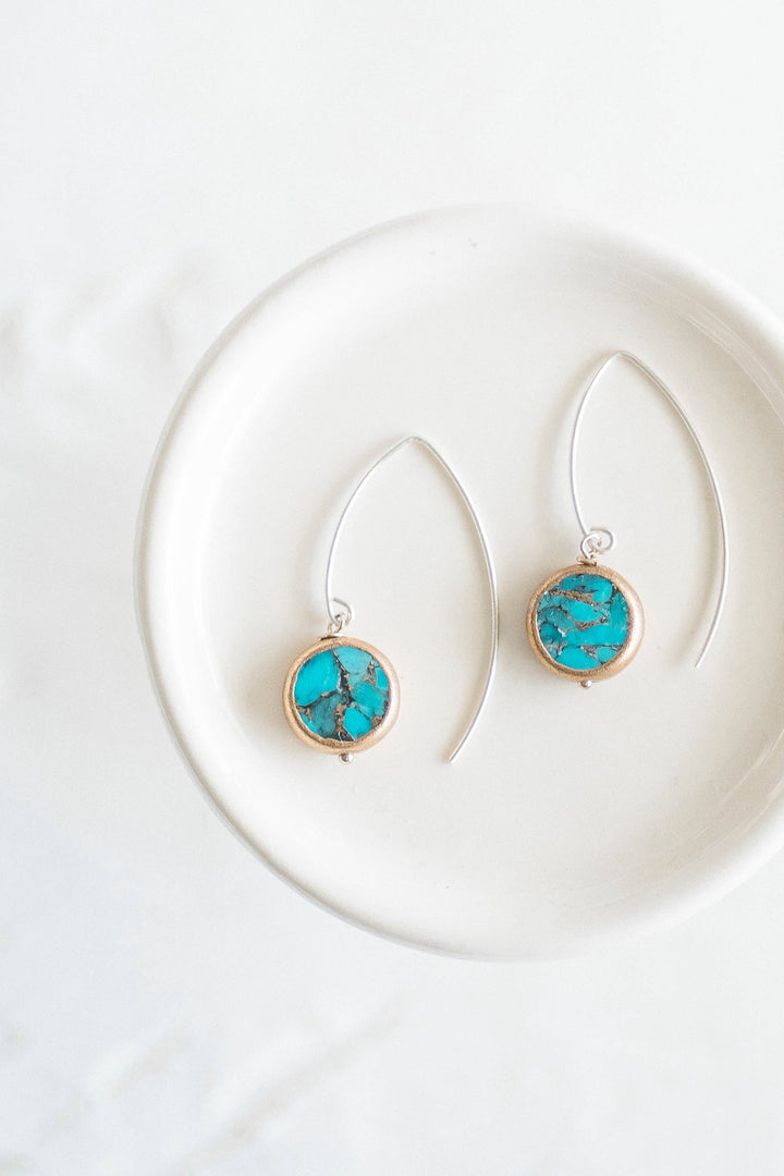 Veda Mosaic Turquoise Earrings - Merry Piglets