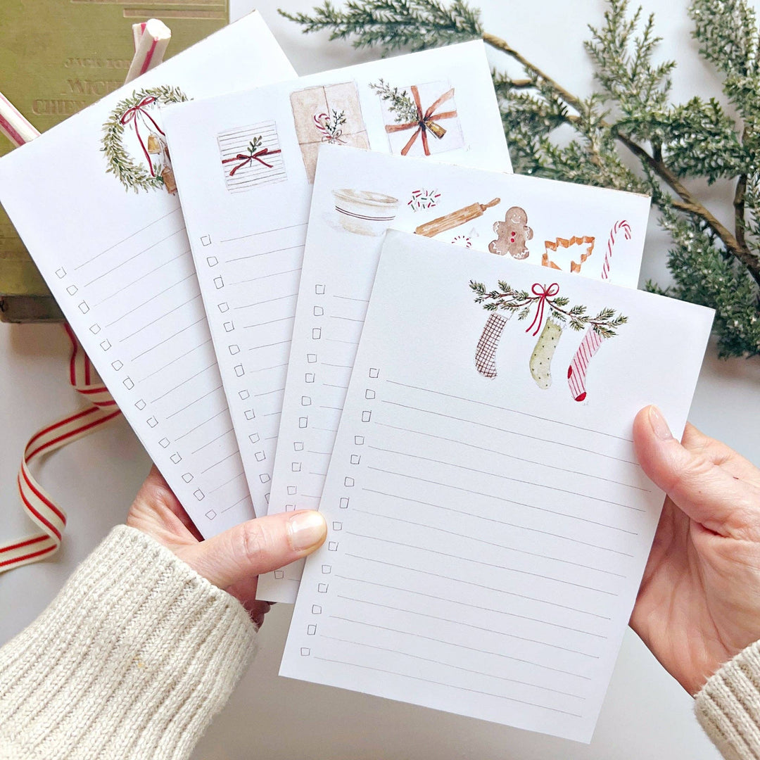 Christmas Stockings Checklist Notepad