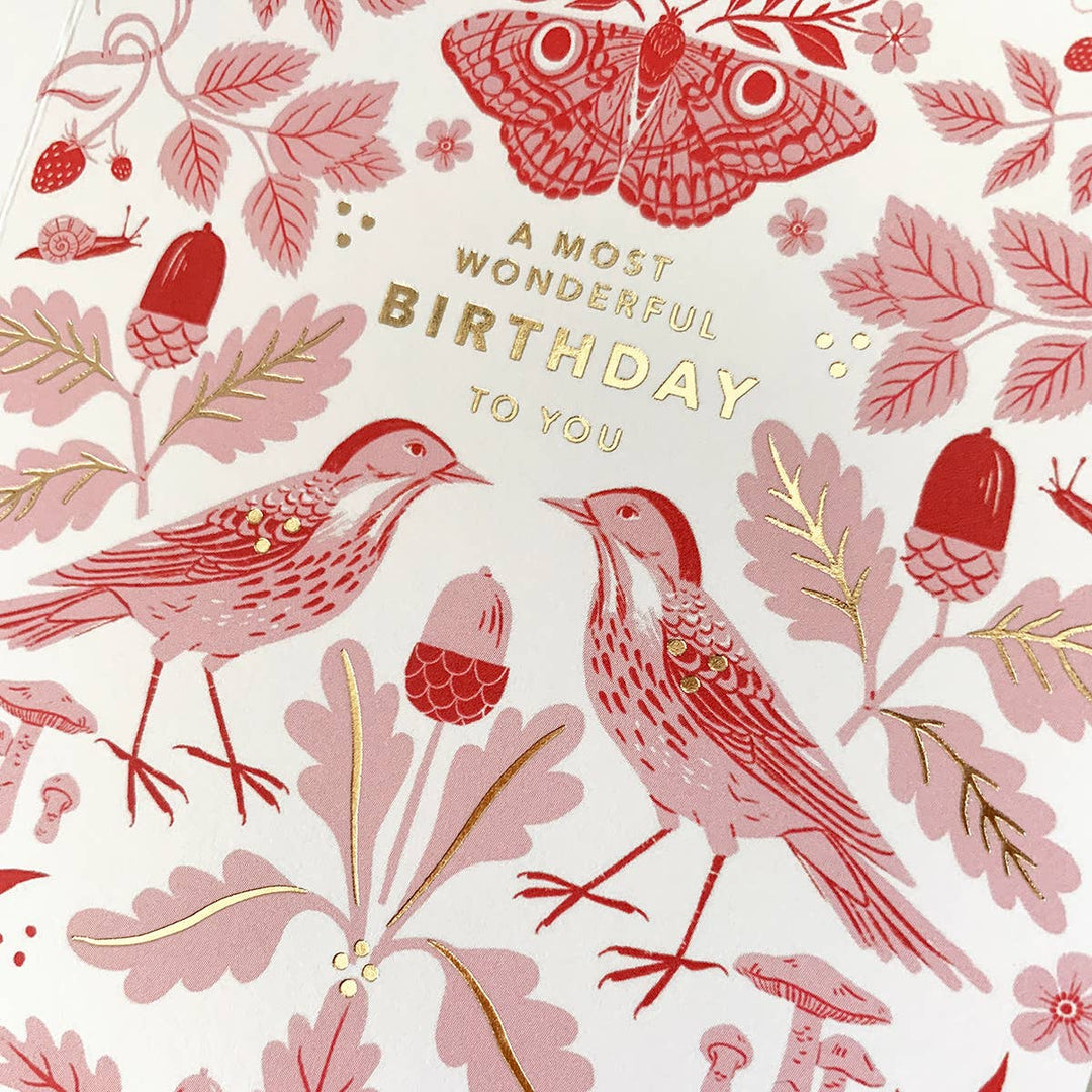 Flora + Fauna Birthday Greeting Card