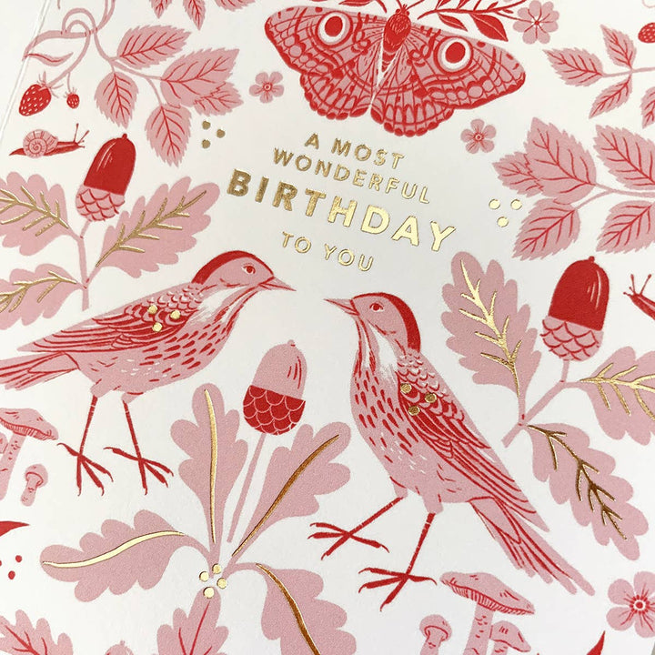 Flora + Fauna Birthday Greeting Card