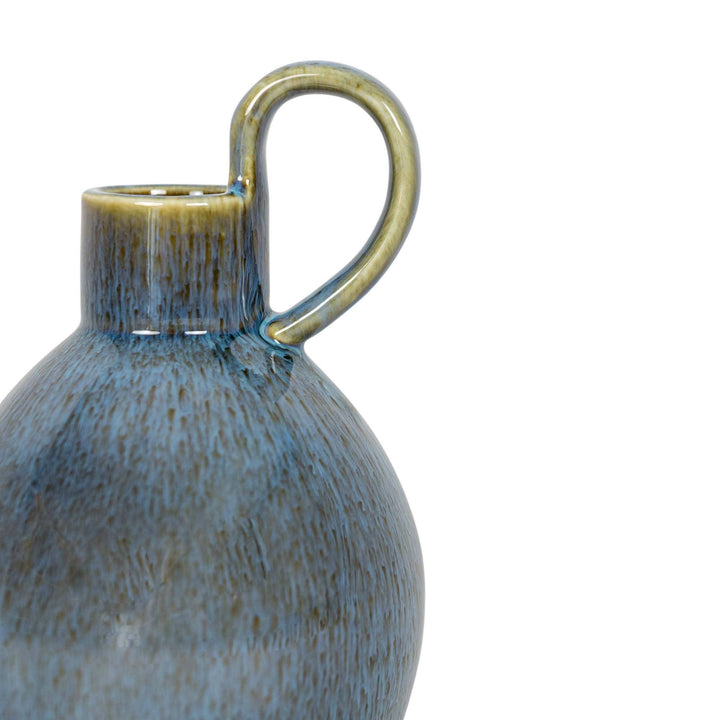 Nalin Blue Ceramic Pitcher Vase