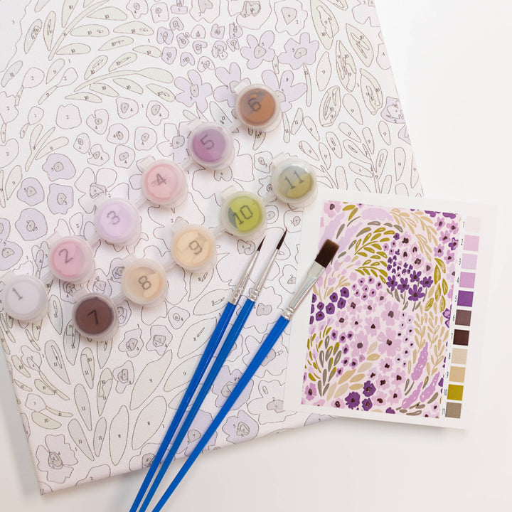 Lilac Floral Paint By Number Kit