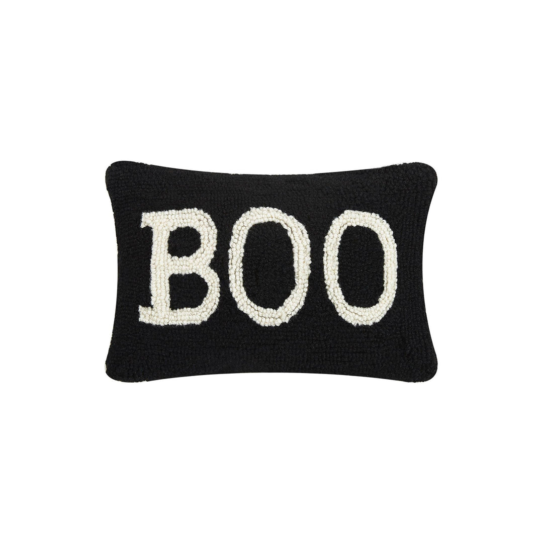 Boo Wool Hooked Pillow
