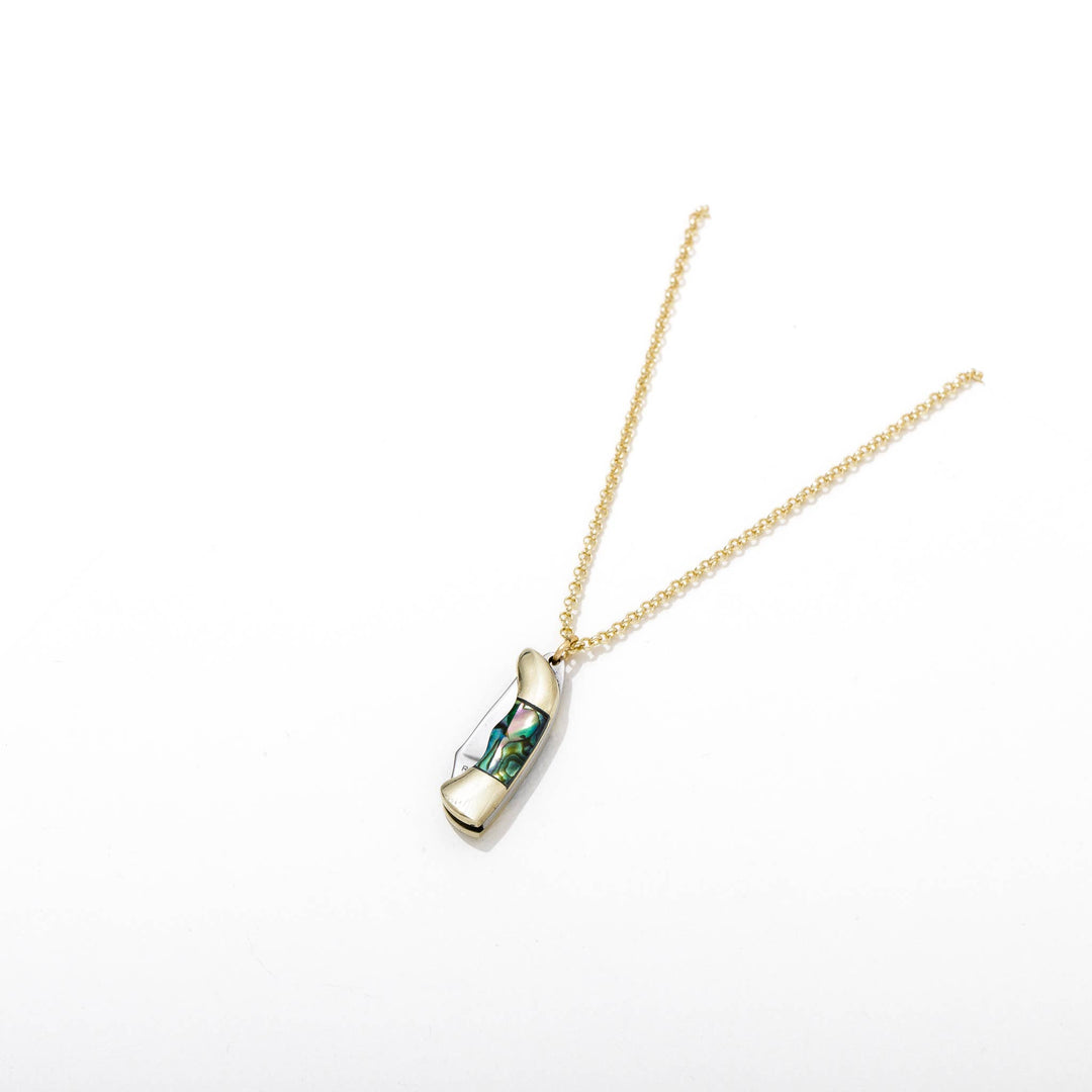 Judith Gold Abalone Safety Necklace - Merry Piglets