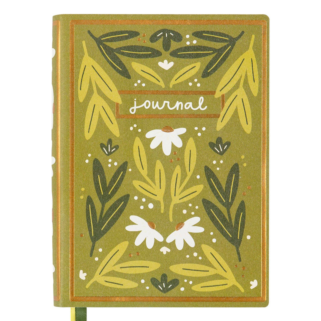 Green Floral Journal