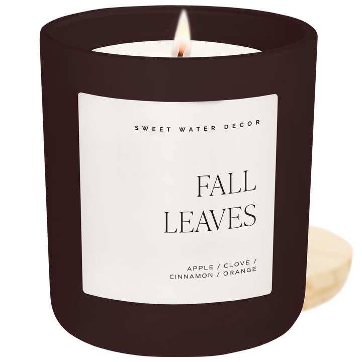Fall Leaves Brown Matte Candle