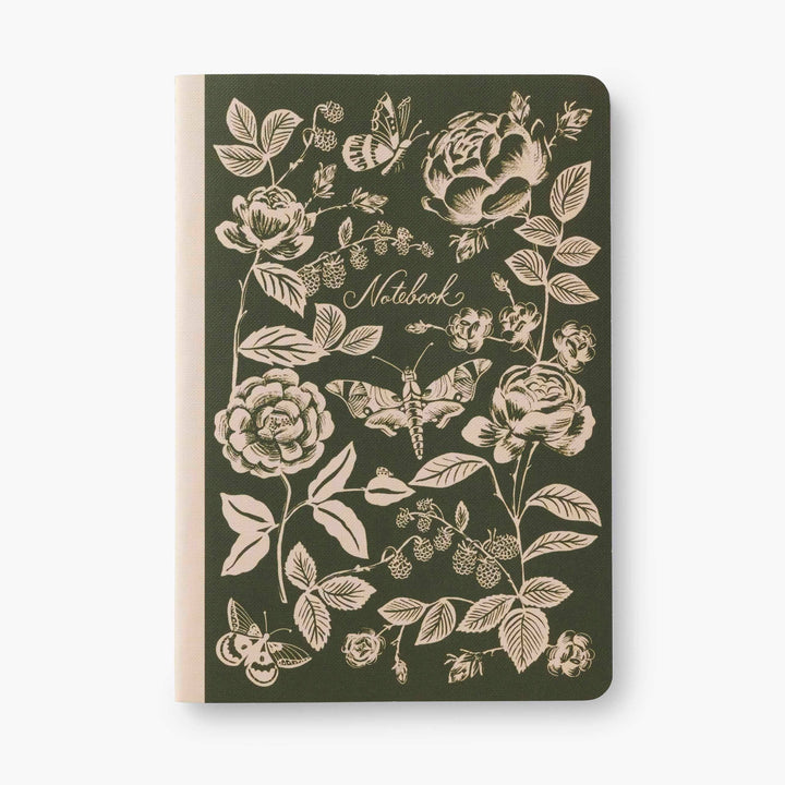 Set of 3 English Rose Notebooks