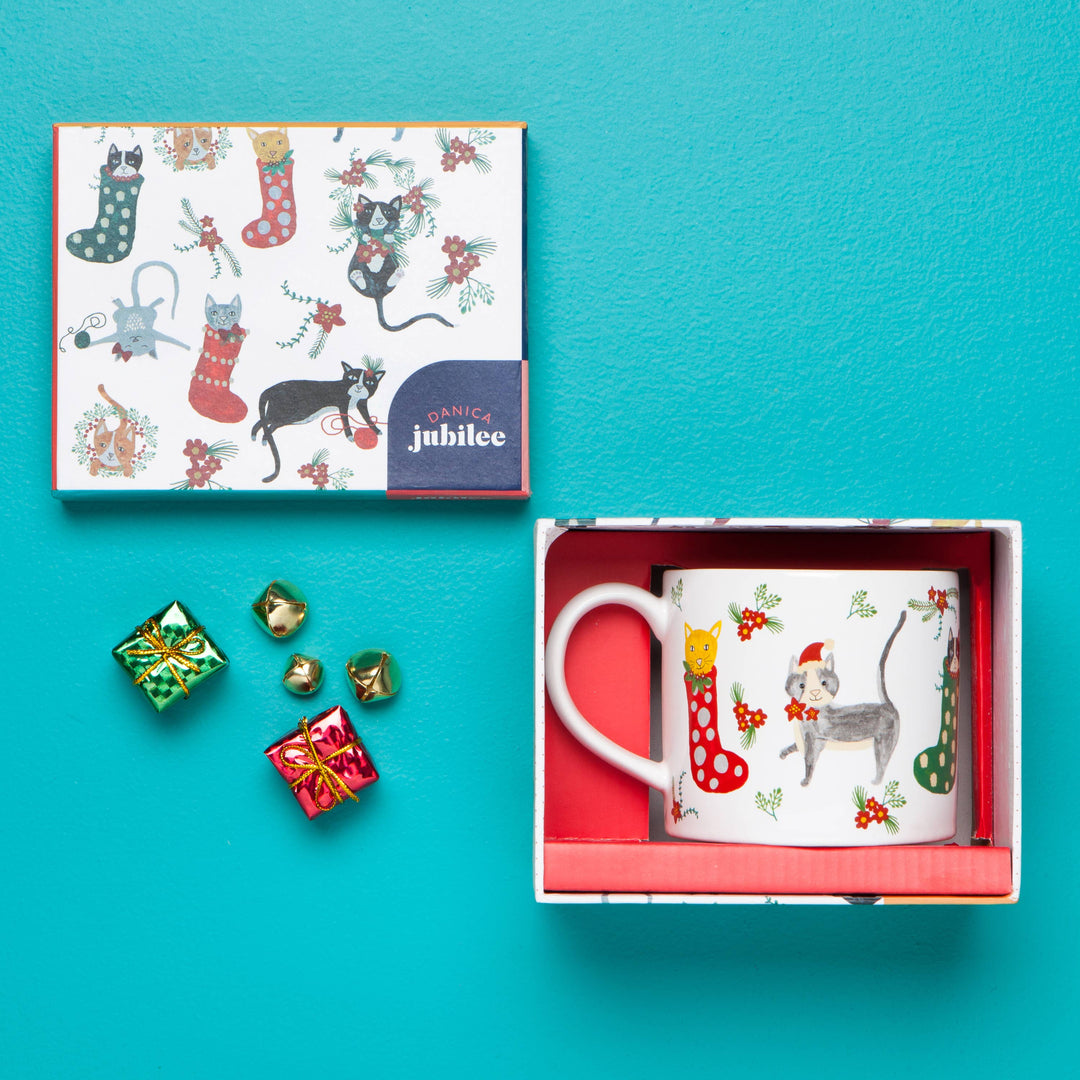 Meowy Christmas Mug in a Box - Merry Piglets