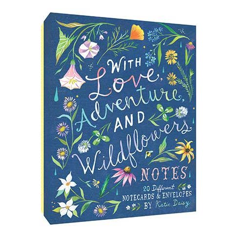 With Love, Adventure, and Wildflowers Notecards