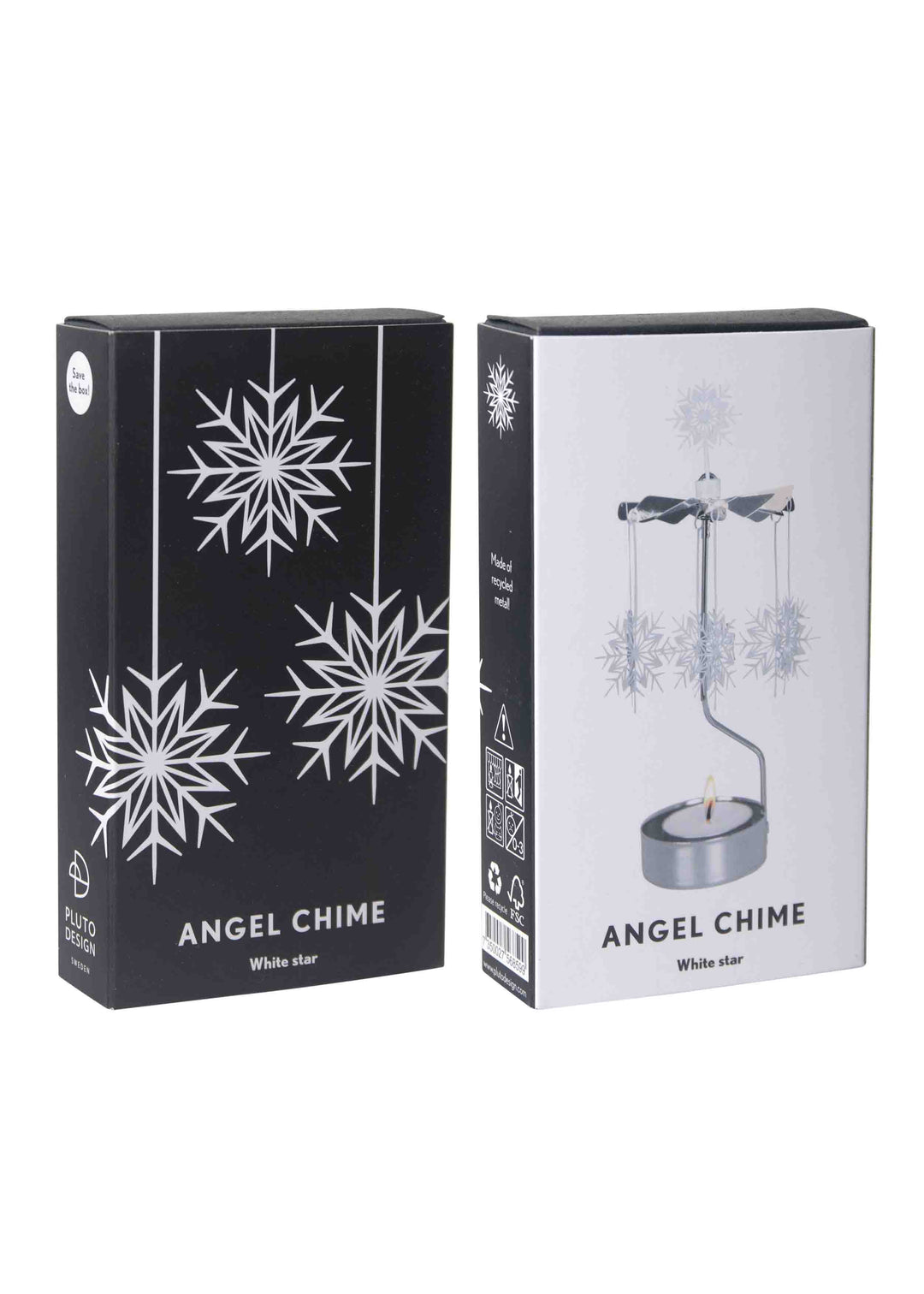 White Snowflake Angel Chime