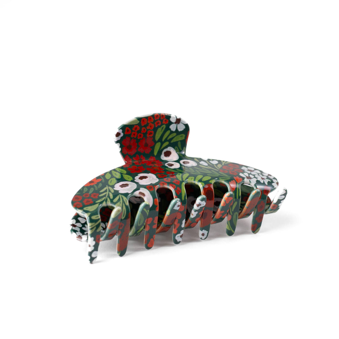 Christmas Floral Claw Clip