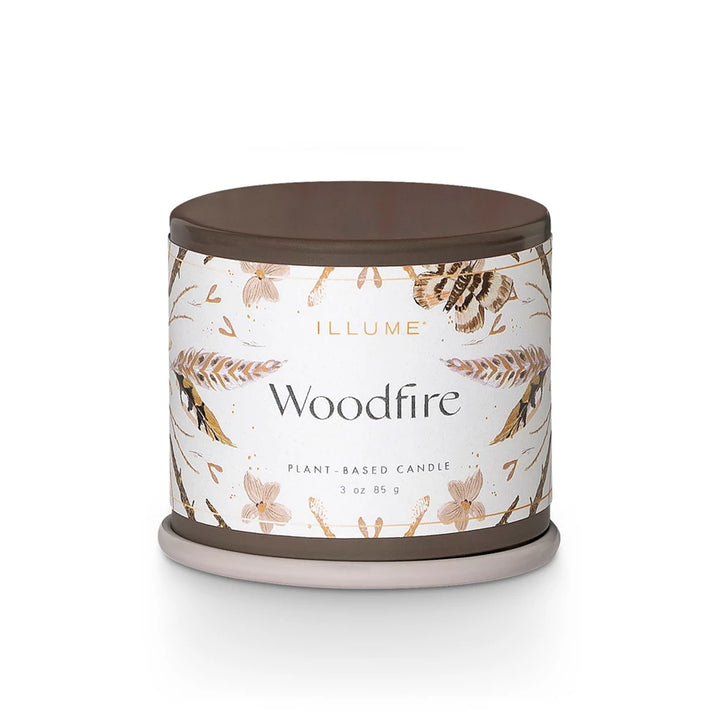 Woodfire Tin Candle