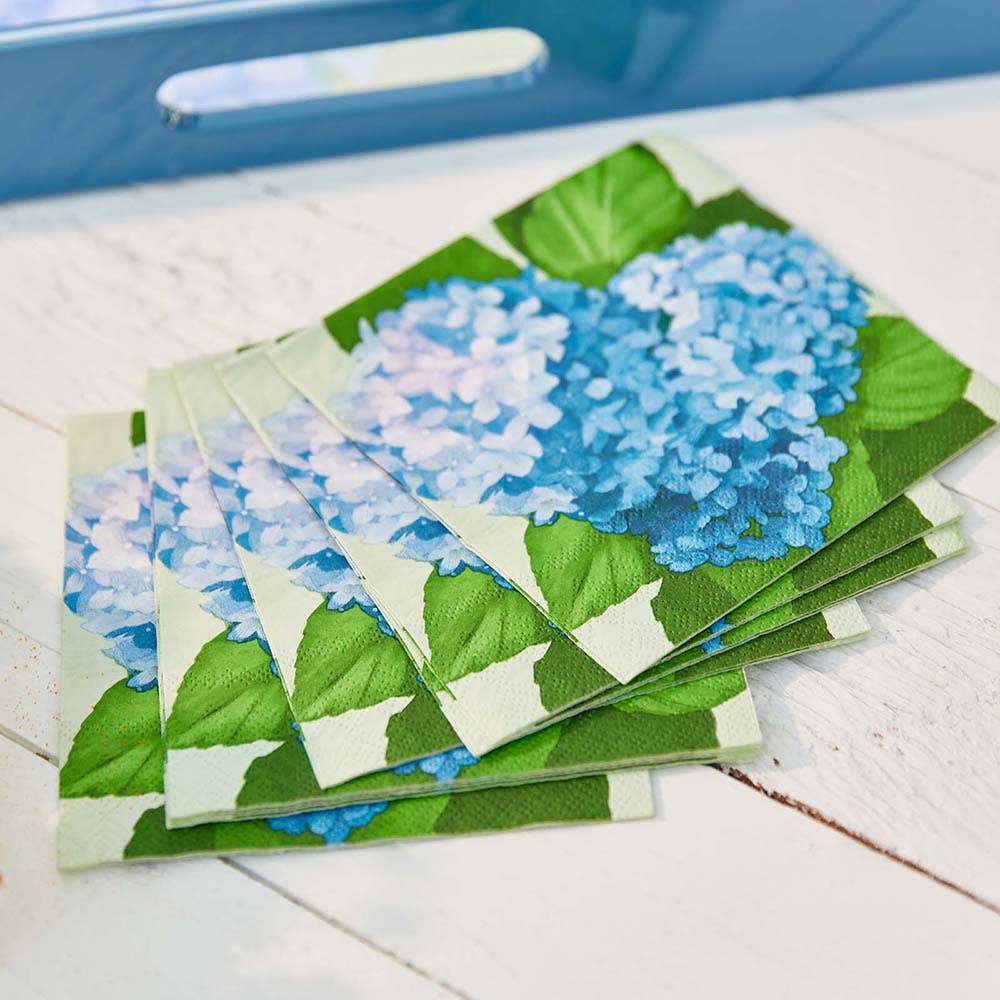 Blue Hydrangea Paper Napkins