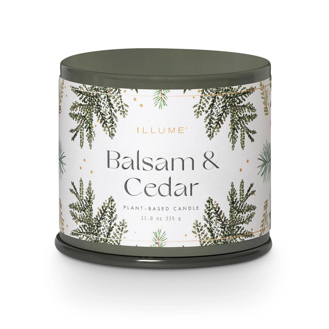 Balsam & Cedar Small Soy Tin Candle