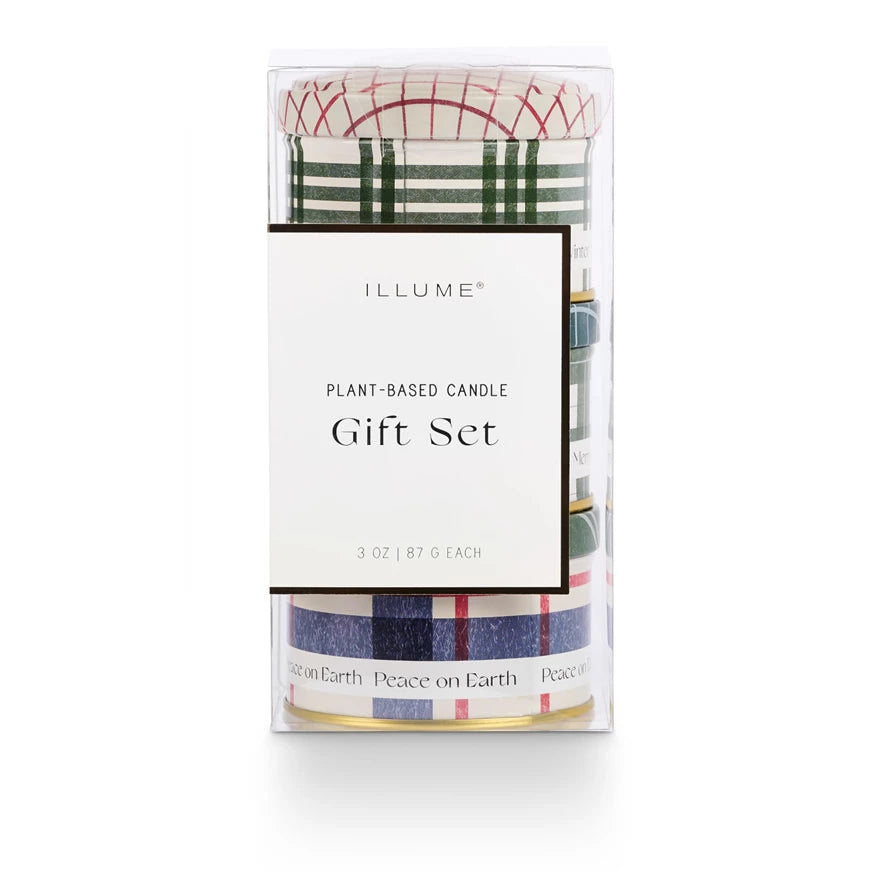 Balsam & Cedar Holiday Tin Trio Gift Set