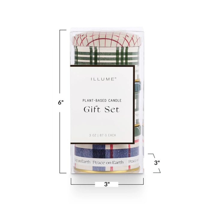 Balsam & Cedar Holiday Tin Trio Gift Set