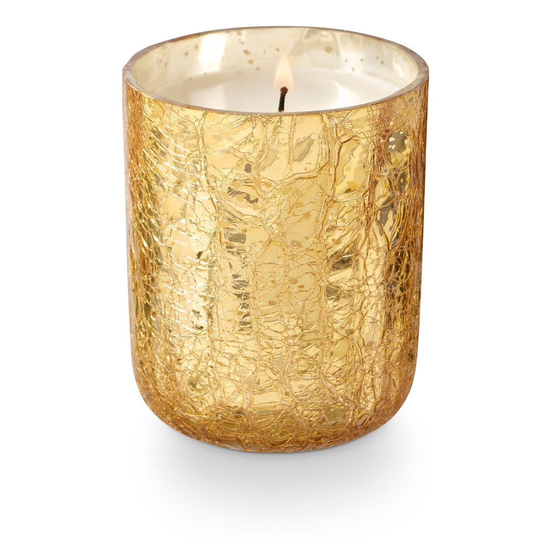 Crimson Woods Boxed Crackle Glass Candle