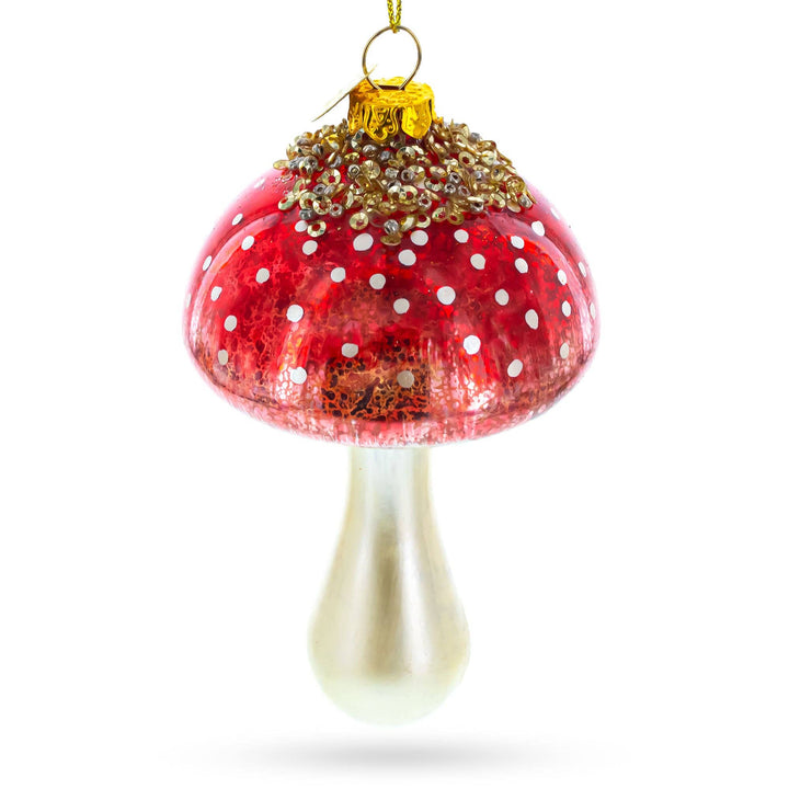 Mushroom Glass Ornament