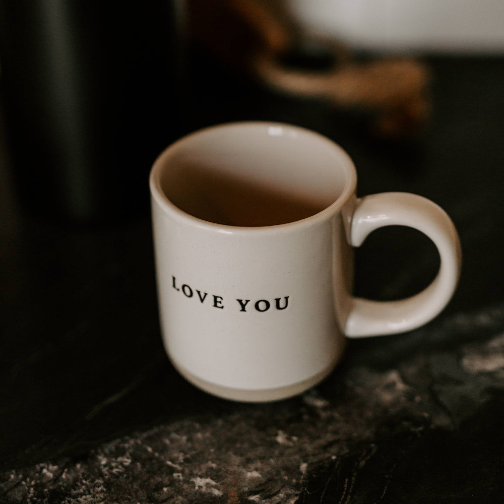 Love You Stoneware Coffee Mug - Merry Piglets