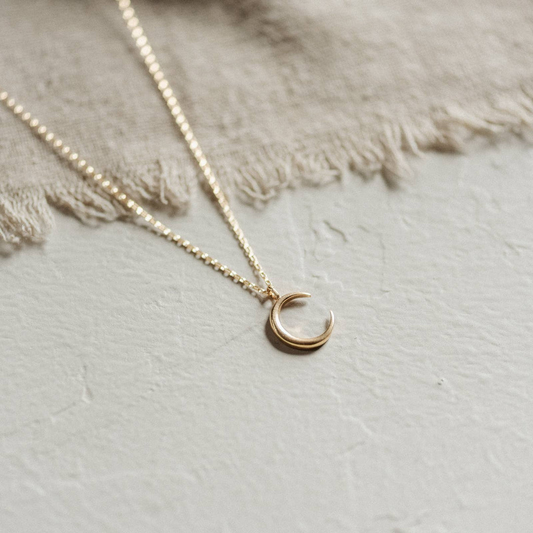 Gold Crescent Necklace