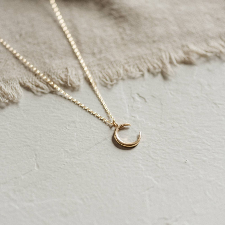 Gold Crescent Necklace