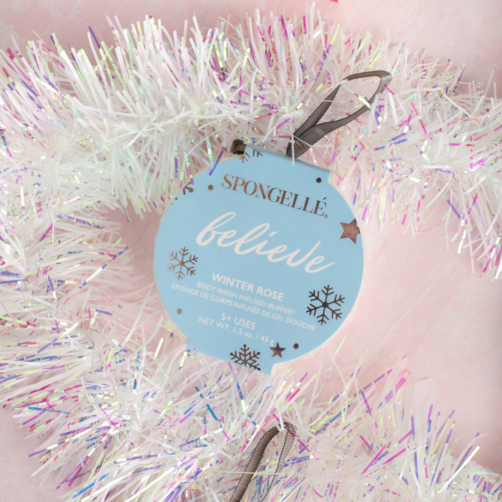 Spongellé - Winter Rose Holiday Ornament Buffer