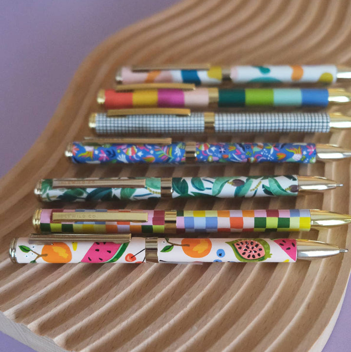 Rainbow Check Ballpoint Luxe Pen