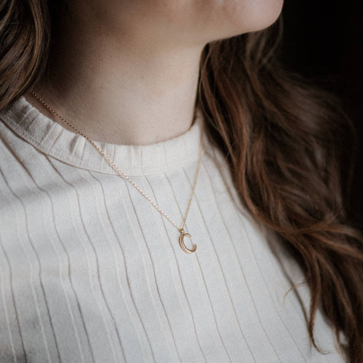 Gold Crescent Necklace