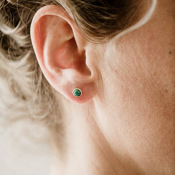 Hyalite Micro Turquoise Studs