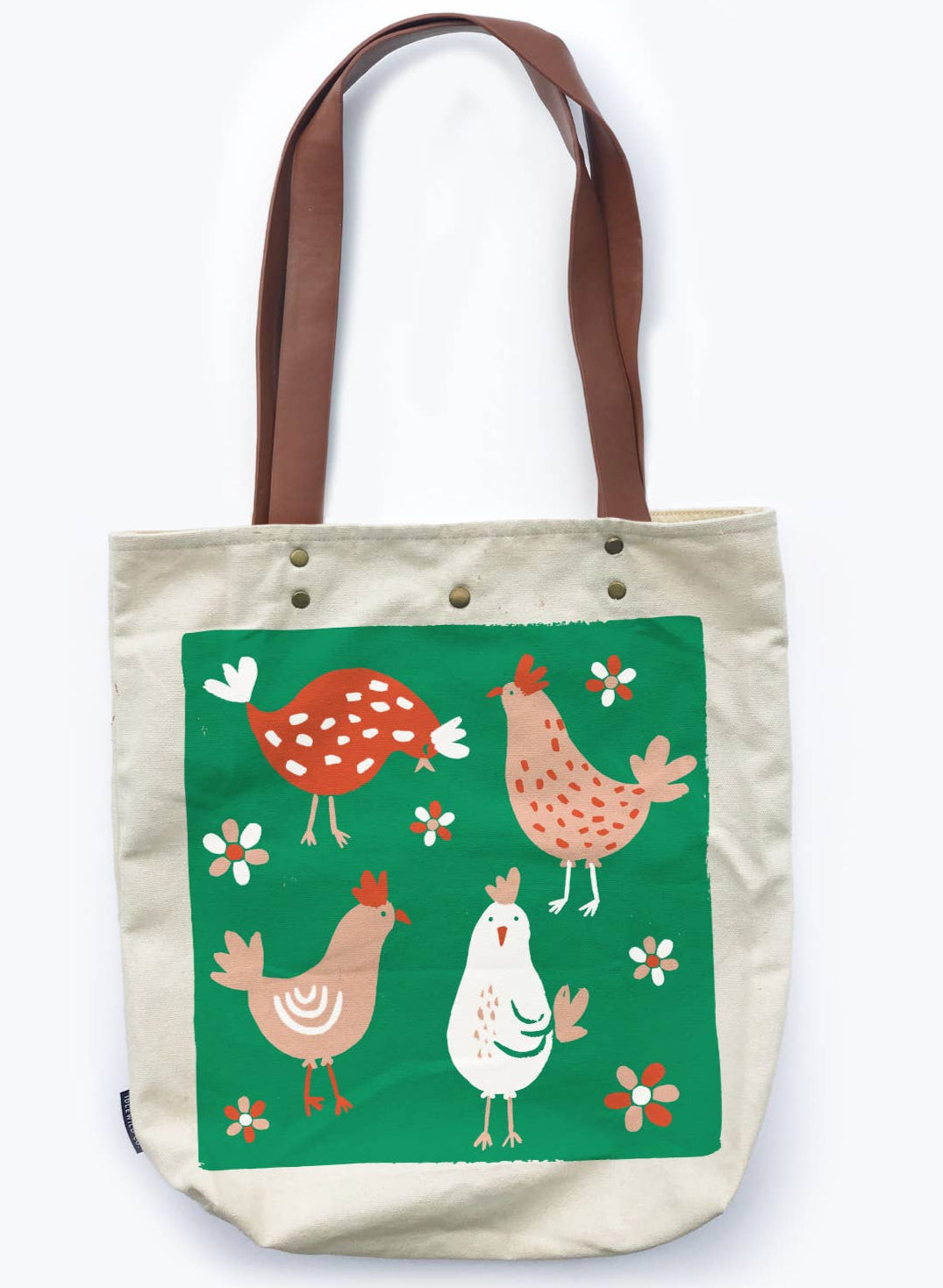 Chicken Field Canvas Tote Bag