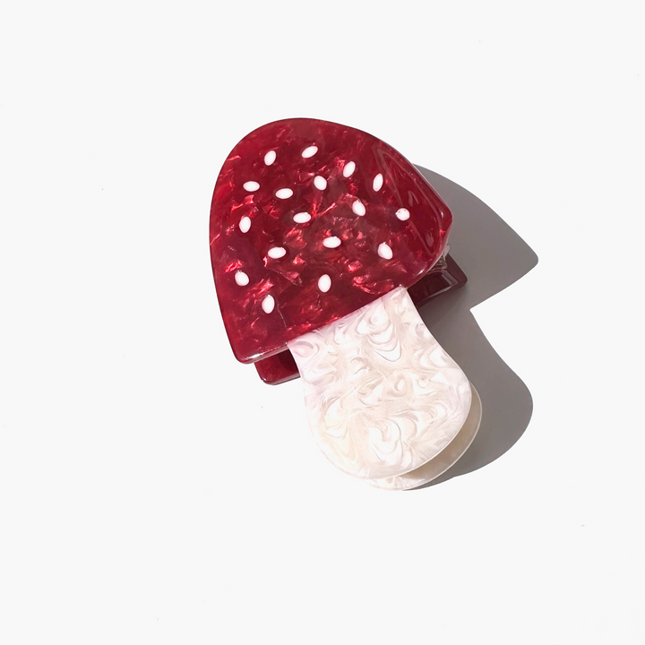 Red Toadstool Mushroom Claw Hair Clip