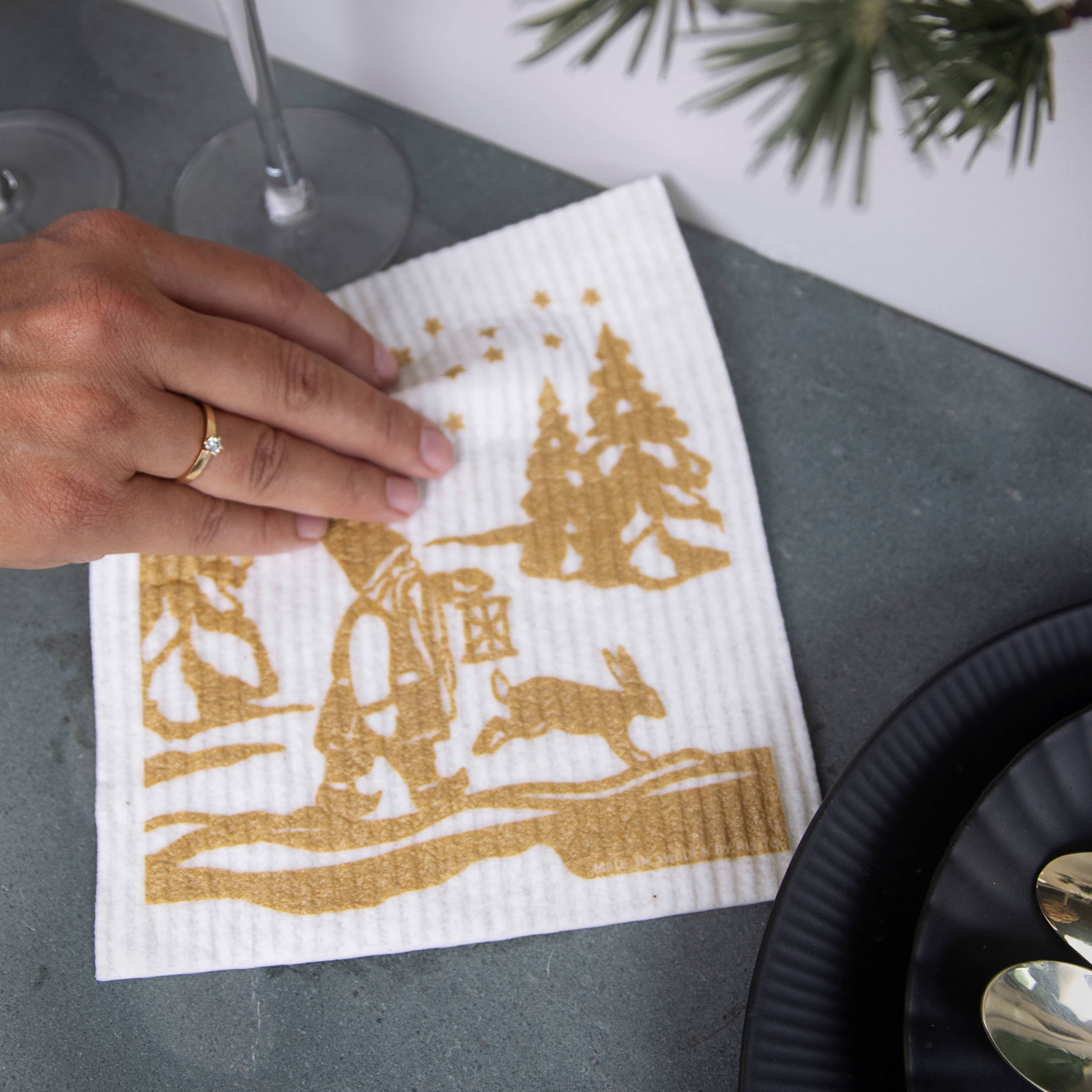 Winterland Swedish Dishcloth - Thumbnail 3