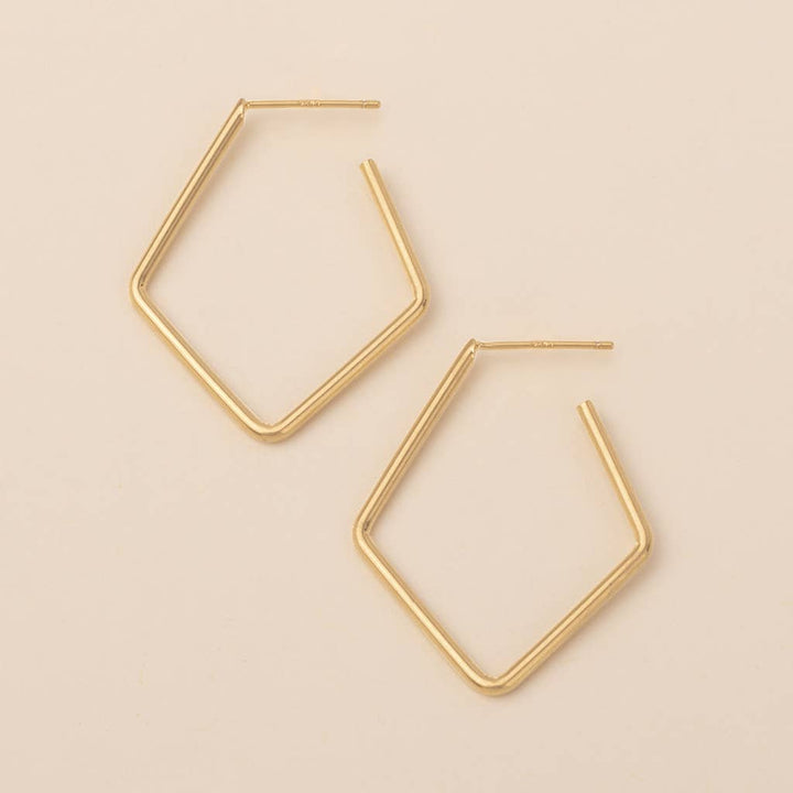 Geometric Gold Hoop Earrings