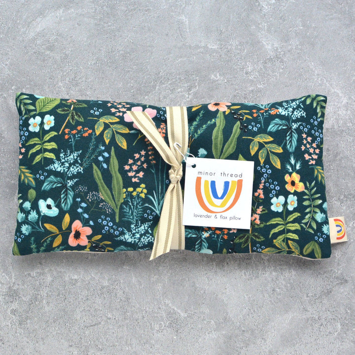 Lavender Eye Pillow: Herb Floral Teal