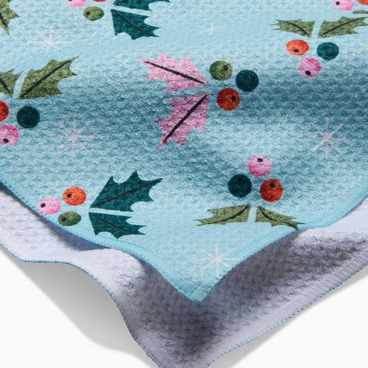 Berries Mint Geometry Tea Towel