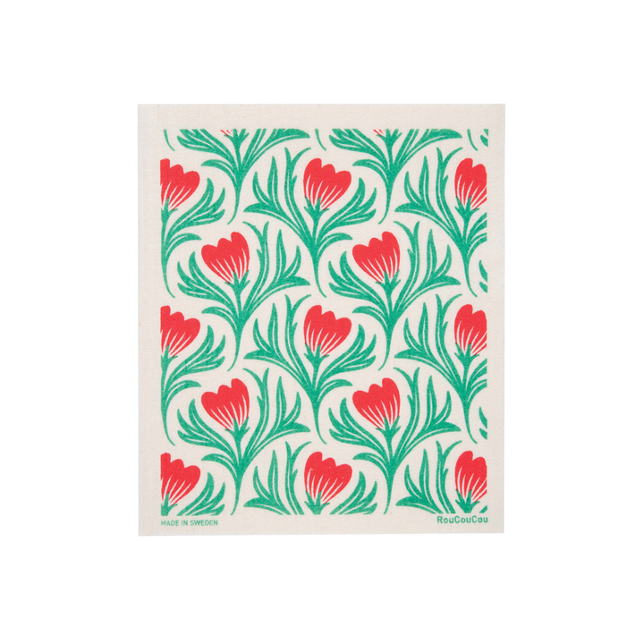 Tulip Garden Swedish Dishcloth