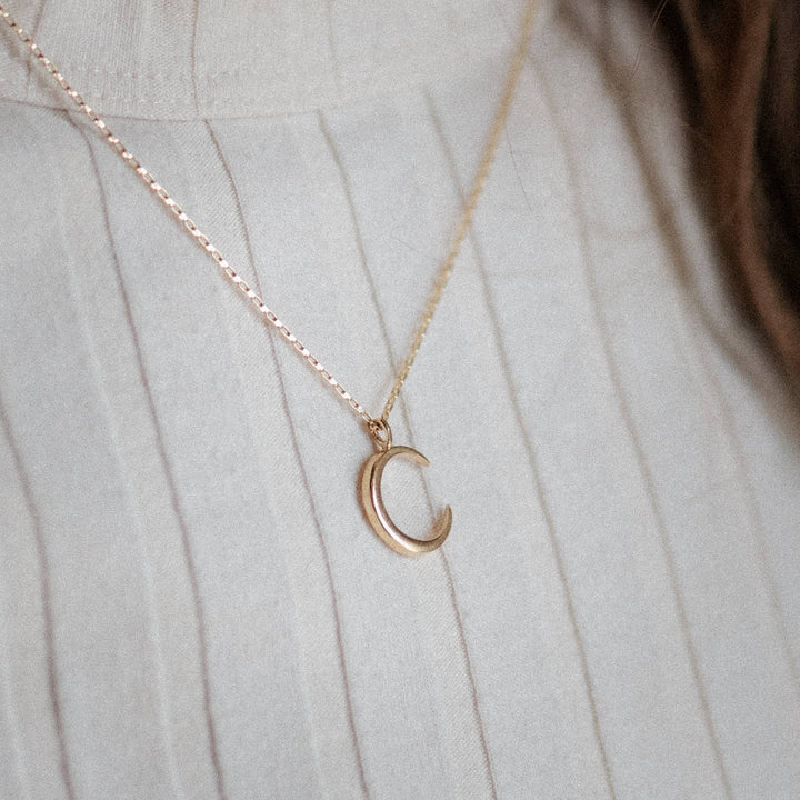 Gold Crescent Necklace