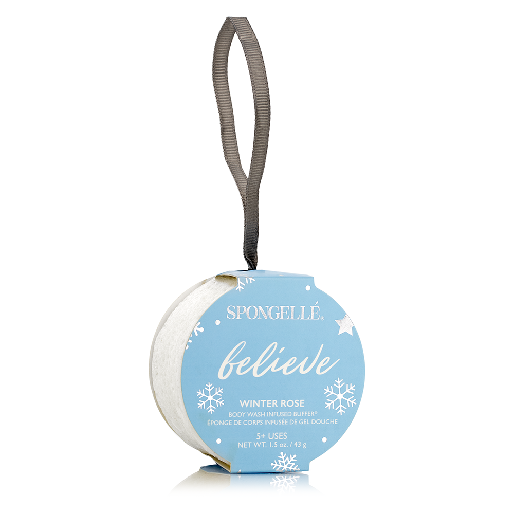 Spongellé - Winter Rose Holiday Ornament Buffer