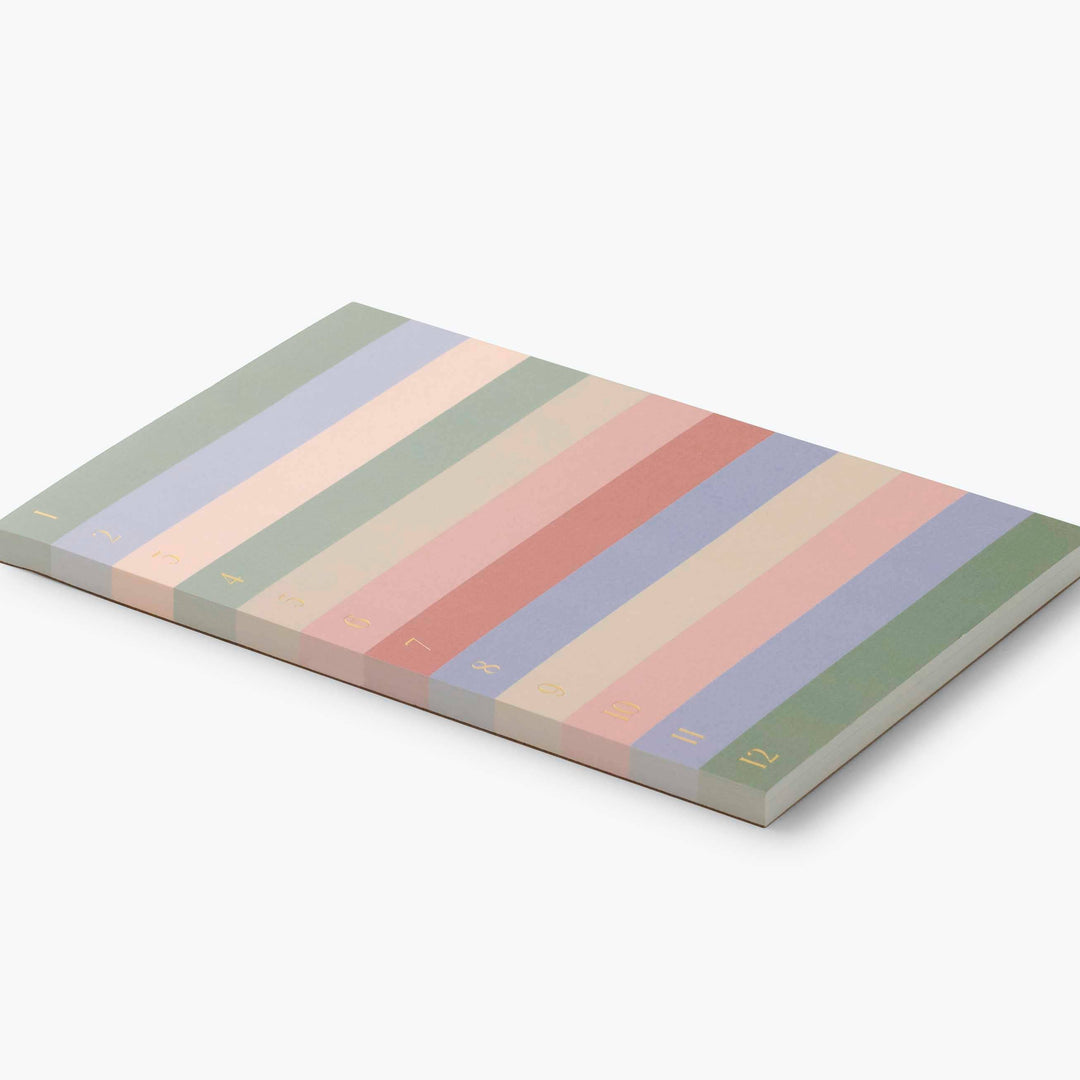 Muted Numbered Color Block Memo Notepad