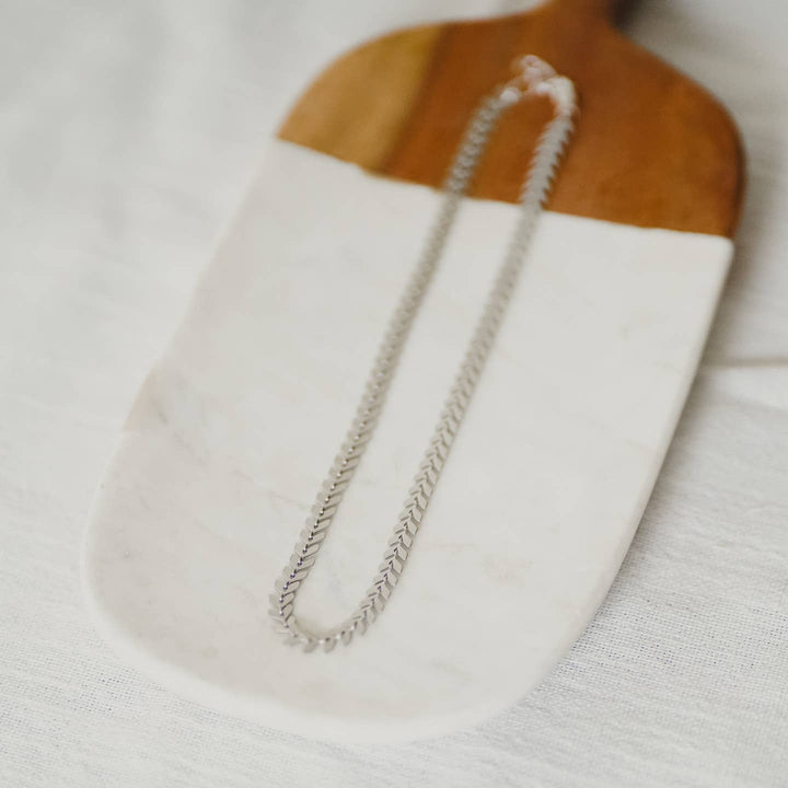 Silver Laurel Necklace