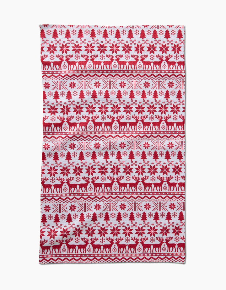 Christmas Jumper Geometry Tea Towel