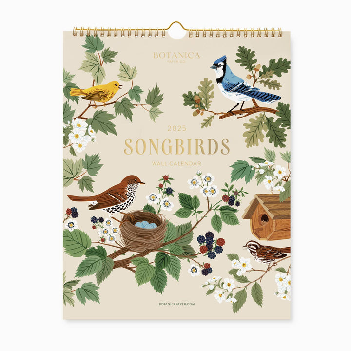 Song Birds 2025 Wall Calendar