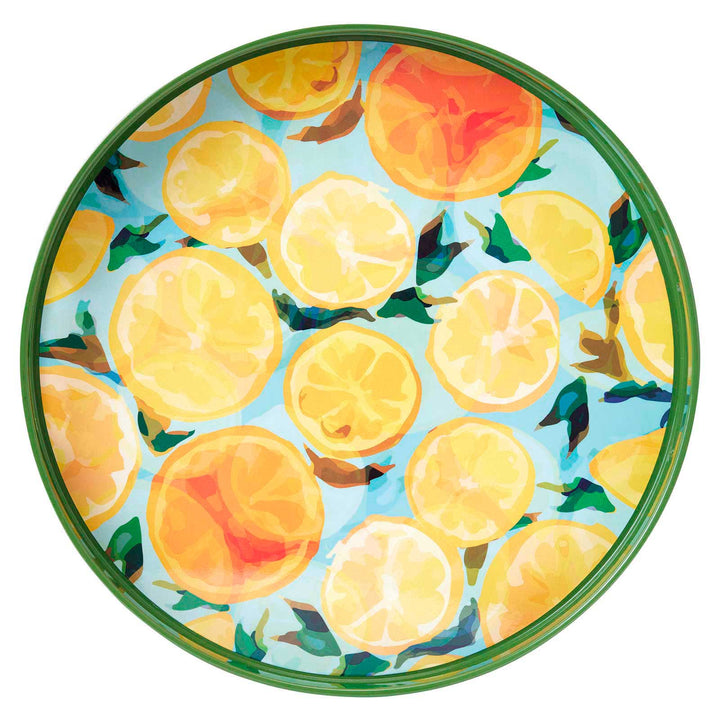 Lemon Slices Round Serving Tray