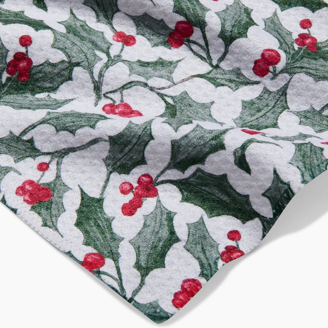 Christmas Mistletoe Geometry Bar Towel