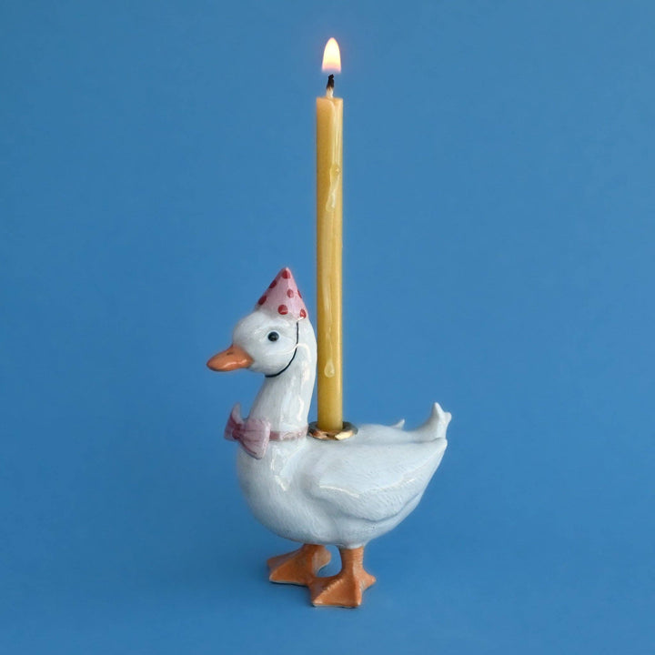 Porcelain Pink Goose Cake Topper