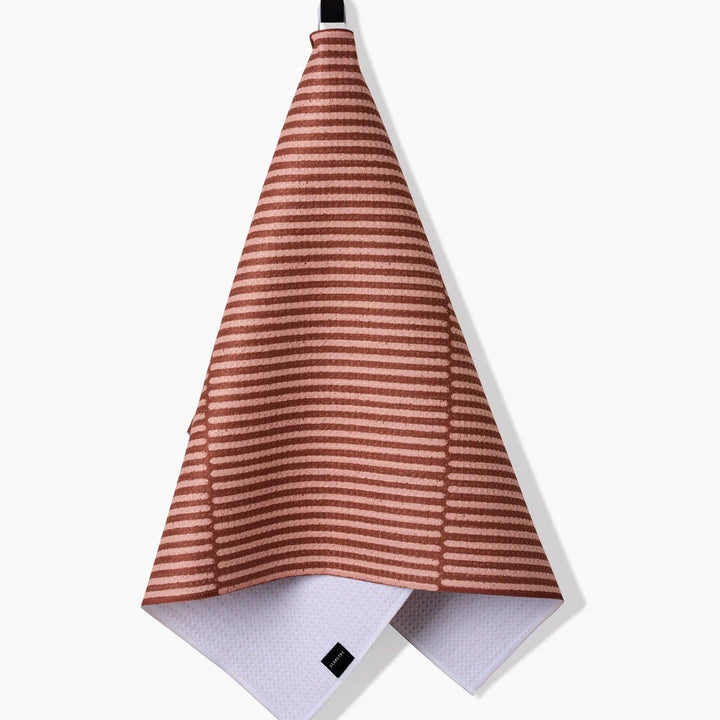 Textured Stripe Geometry Tea Towel