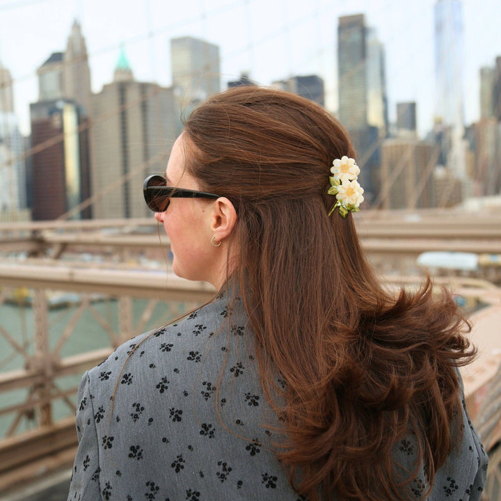 Vintage Daisy Stem Claw Clip