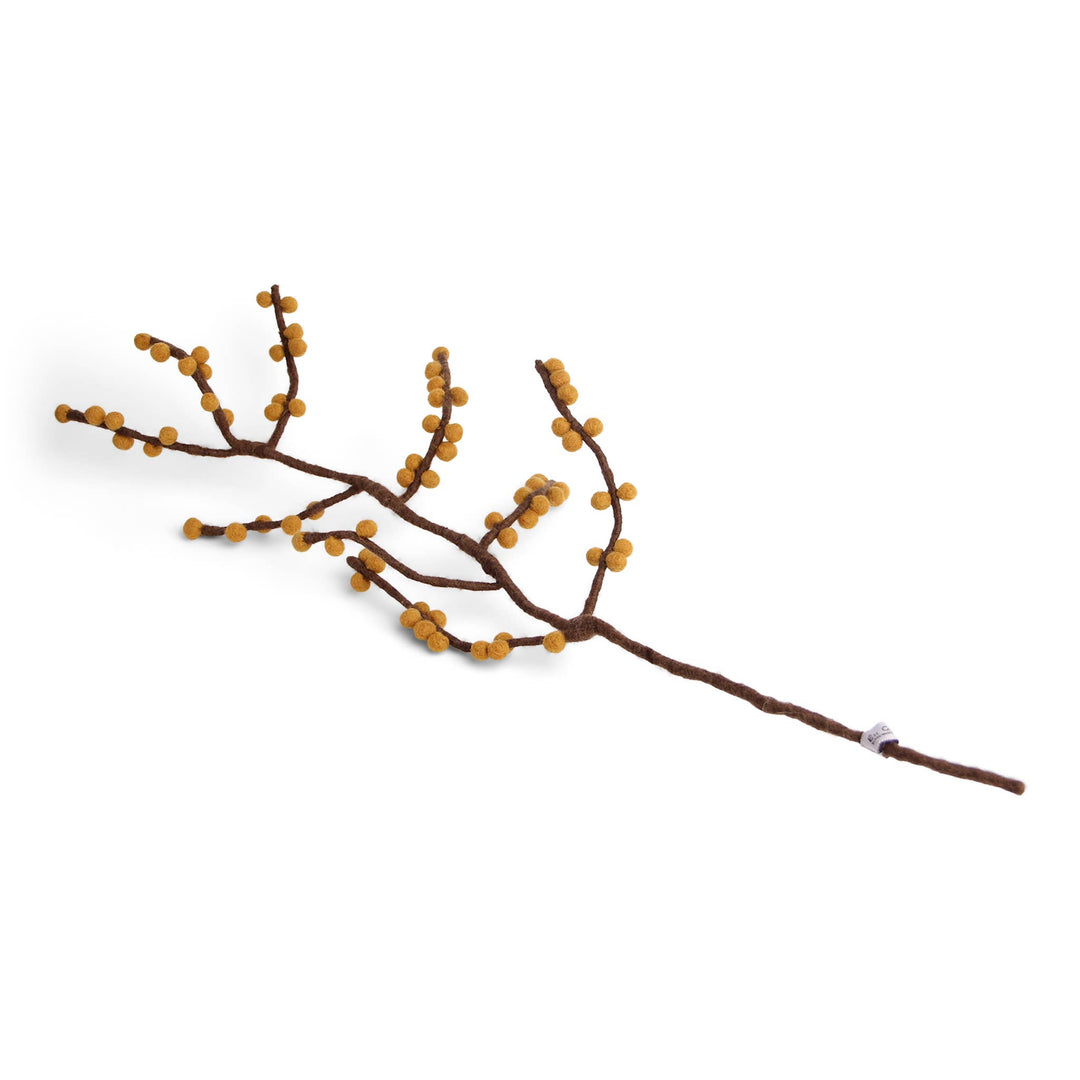 Long Wool Branch w/ Yellow Berries